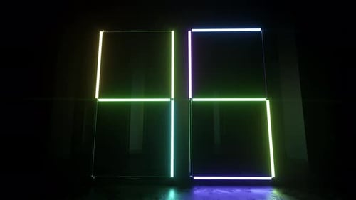 Neonlichter Countdown 4k