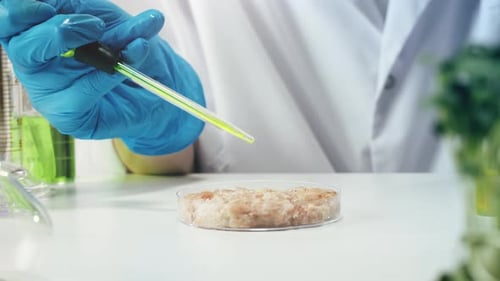 Close Up of Laboratory Experiment Being Performed