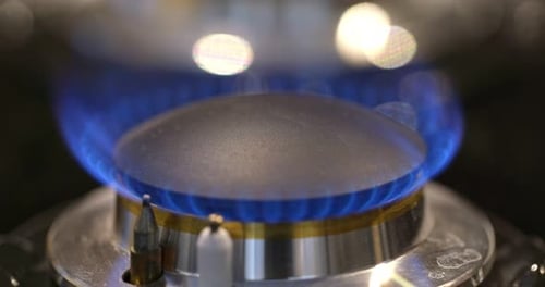 Quema de gas de la cocina