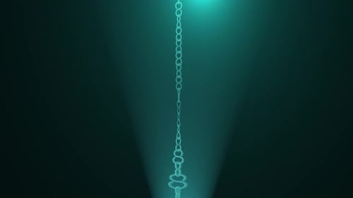Holograma digital Hud en cadena de puntos