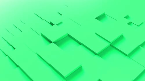 Cubic Shape Abstract Background Green