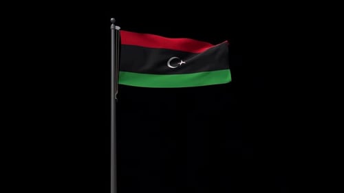 Libyen-Flagge mit Alpha 2K