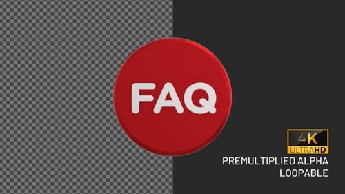 Perguntas frequentes Emblema de loop rotativo com canal alfa