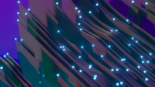 Abstract Futuristic Digital Data Flow Background