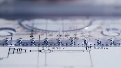 Plan Blueprint Closeup
