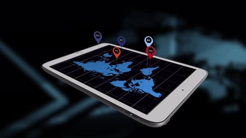 Financial Charts and Diagrams Showing Global Business Sales Profits