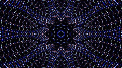 Abstract Kaleidoscope pattern with full colors. Magic mandala. 4k