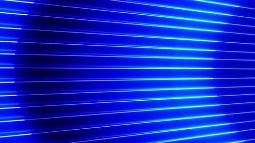 Glowing Blue Neon Lines Tunnel Background Loop