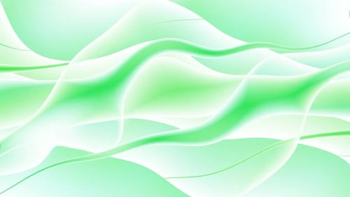 Abstract Fluid Green Waves Background Animation