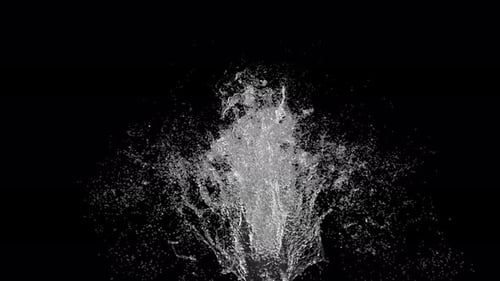 Dynamic Water Splash Fountain Element