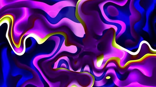 Abstract Fluid Neon Wavy Motion Graphics Background