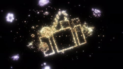 Elegant Christmas Gift Box Particle Reveal