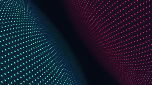 Abstract Colorful Technology Dotted Wave Background Loop 4k