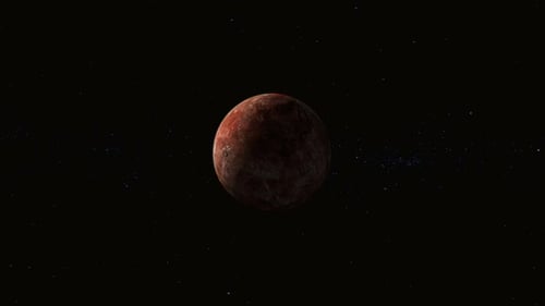 3D drehender MakeMake Planet von Nacht zu Tag
