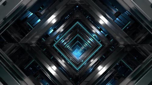 Metal Grids Neon Background