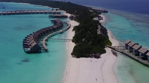 Aerial texture of coastline beach by lagoon and sand background