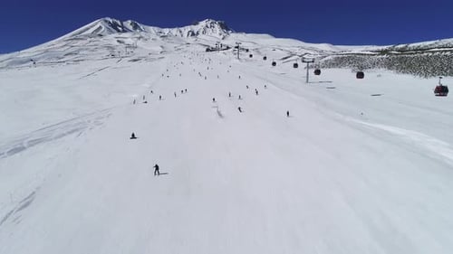 Ski Resort And Mountains