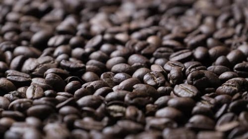 Close Up View of Roasted Coffee Beans