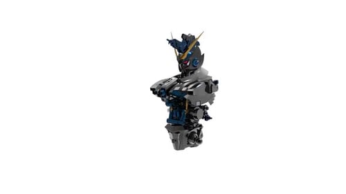 Futuristic Rotating 3D Robot Bust Animation