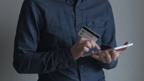 Person Pays for the Purchase Online