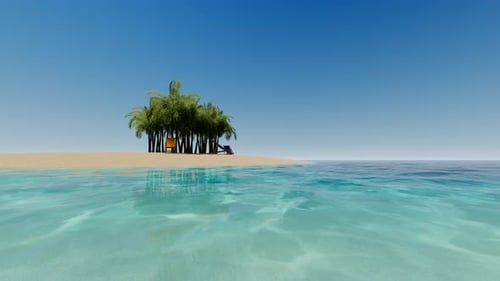 Tropical Island. Summer Vacation Sea Landscape