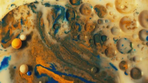 Abstract Colors Mixing in Macro Liquid