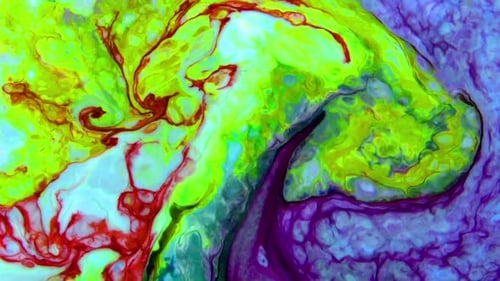 Abstract Background With Organic Effect Fluid Painting 7