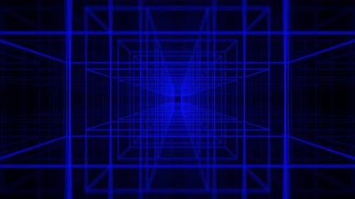 Túnel de grade abstrato 3D