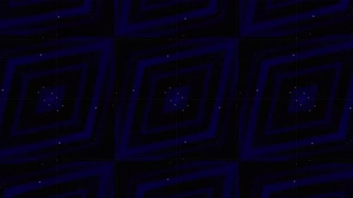 Blinking shapes of rhombuses on a dark background, seamless loop