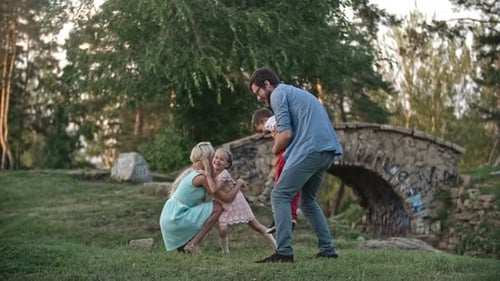 Happy Family in Park