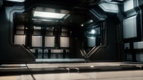 Scifi-Tunnel oder Raumschiffkorridor