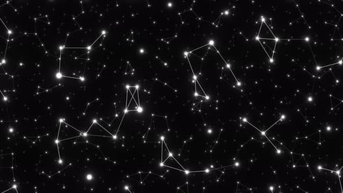 Abstract Glowing Geometric Network Loop Background