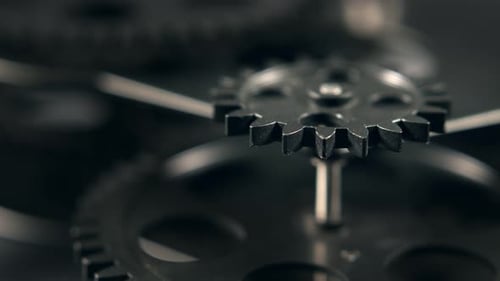 Retro Industrial Clock Gears 040