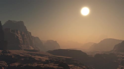 Flying On Mars Mountain 4K