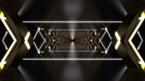 Gold Abstract Tunnel Loop
