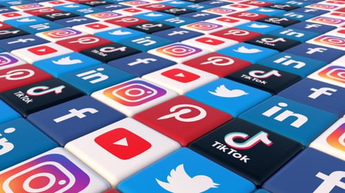 Social Media Blocks Background - Version 4