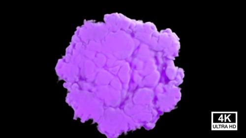 Abstract Fluid Purple Smoke Burst Transition