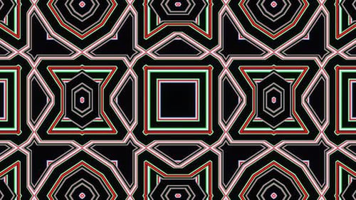 VJ Loop Flowing Cyclic Pattern of Abstract Shapes