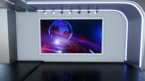 Virtual Studio Background Loop 4k