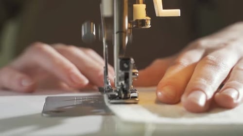 Sewing Machine Needle Stitching Fabric Material