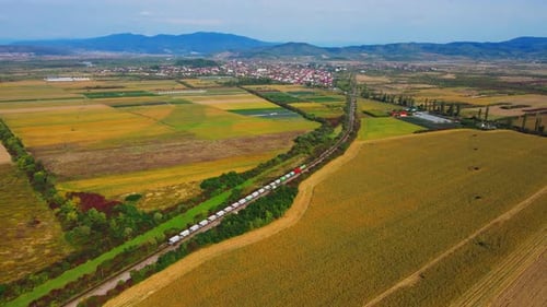 Freight Train with Cargo
