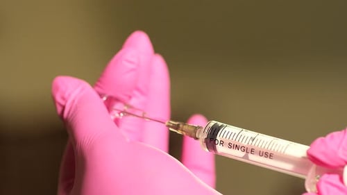 Drawing Liquid into Syringe for Single Use