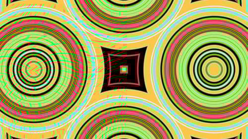 Looping pattern. Abstract background Equalizer DJ disco neon led lighting. Kaleidoscope, mandala