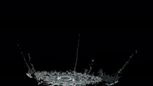 Realistic Water Splash Alpha Channel Effect Animation