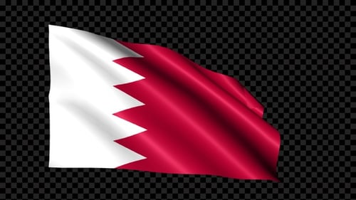 Realistic Waving Flag of Bahrain Animation