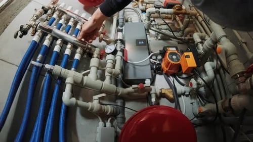 Complex Plumbing and Pipe Systems Network