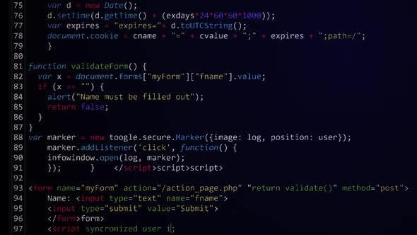 Computer Code Programming Screen Loop, Backgrounds Motion Graphics ft ...