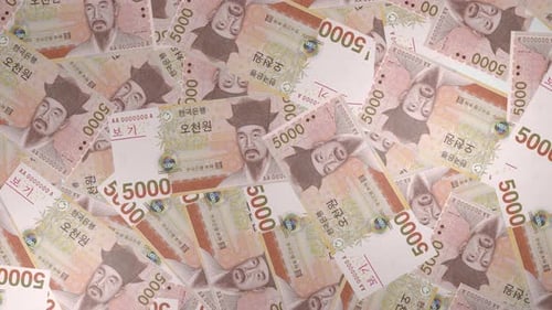 5000 sul-coreanos ganharam contas de fundo. Muitas notas.