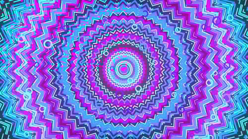 Vibrant Pulsating Geometric Abstract Kaleidoscope Background