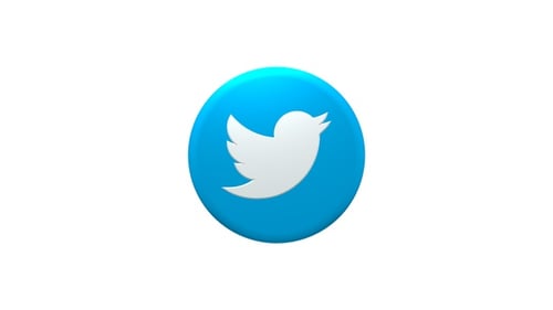 Bunter Kreis Social Media 3D Icon Twitter